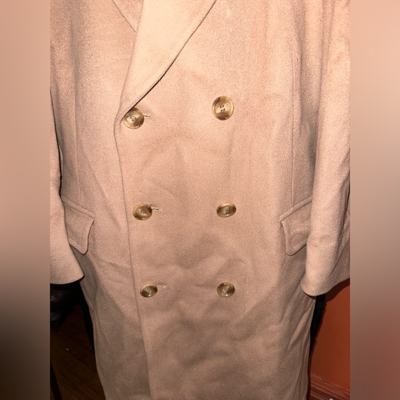 COPY - Tan double breasted wool peacoat - Picture 3 of 7